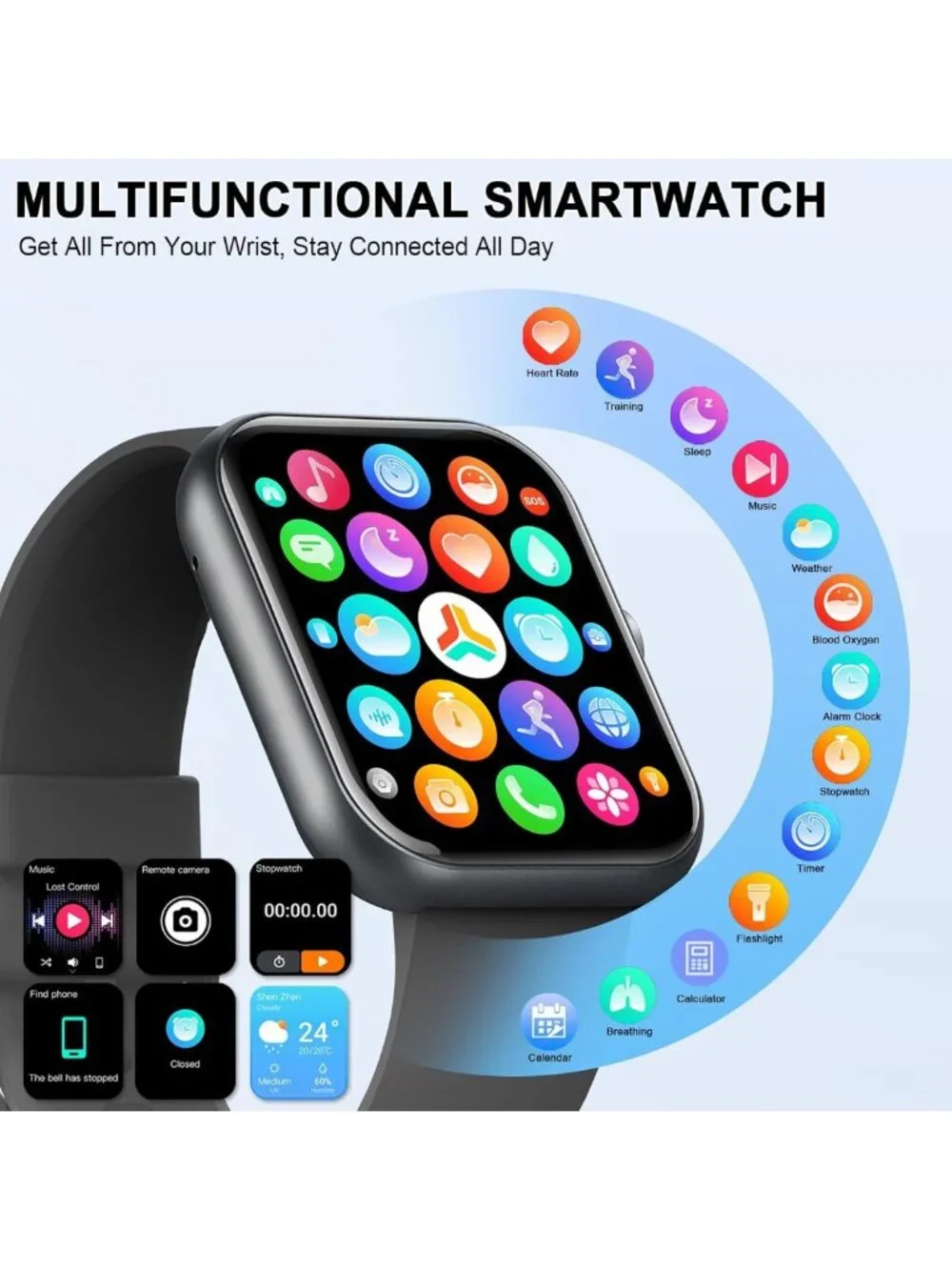 HD Smart Watch for Men & Women - Make/Receive Calls, 1.96” Touchscreen, 2026